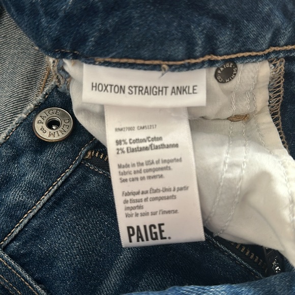 Paige Hoxton Straight Ankle Denim Jeans - Picture 5 of 5